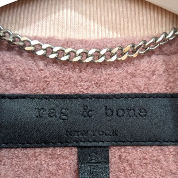 LIKE NEW Rag & Bone Women's Oversized Elle Bomber Jacket in Mauve Size S/P - Picture 10 of 11